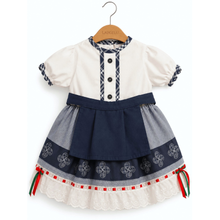Vestido Arrantzale Rayas Delantal Bebe - Euskal Jantziak - TRAJES REGIONALES