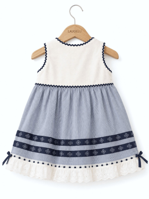 Vestido Arrantzale Lauburu Rayas Tirantes Bebe - Euskal Jantziak - Trajes Vascos Bebe