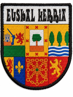 Parche Textil Bordado Escudo Euskal Herria Color - Vinilos Textiles