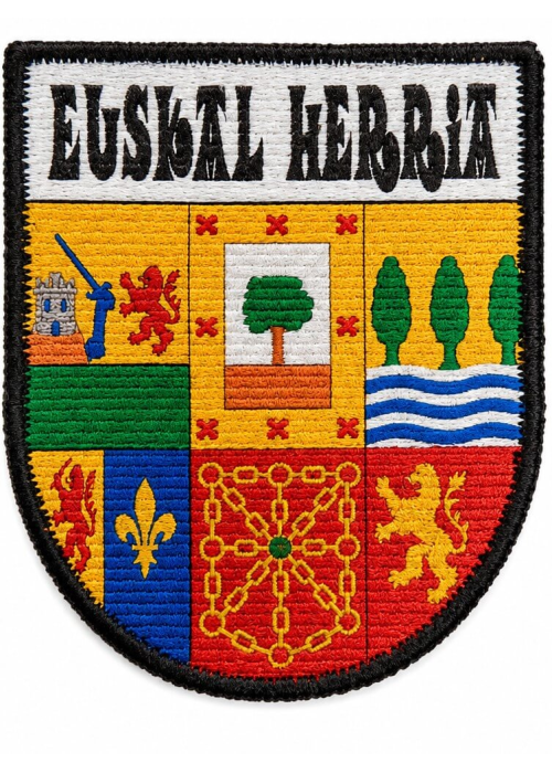 Parche Textil Bordado Escudo Euskal Herria Color - Vinilos Textiles