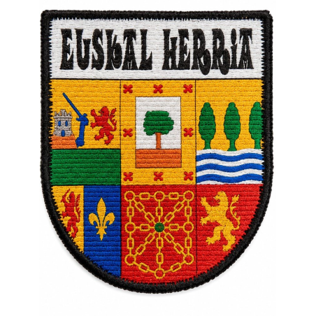 Parche Textil Bordado Escudo Euskal Herria Color - Vinilos Textiles