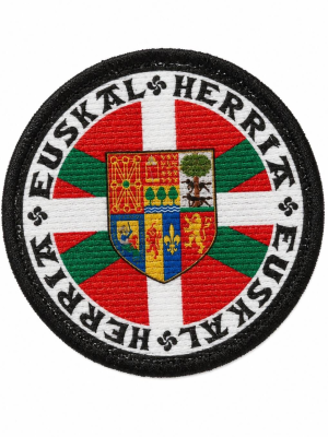 Parche Textil Bordado Escudo Euskal Herria Redondo - Vinilos Textiles