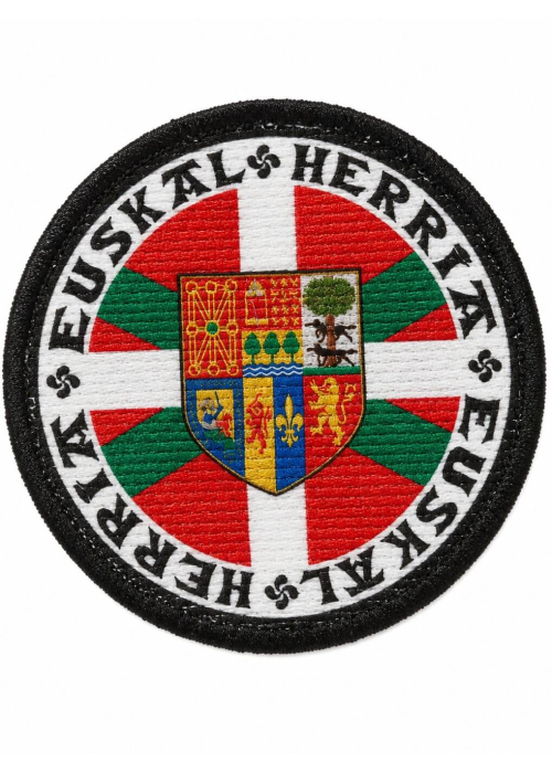 Parche Textil Bordado Escudo Euskal Herria Redondo - Vinilos Textiles