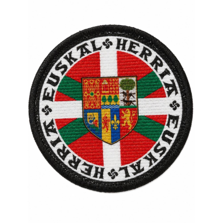 Parche Textil Bordado Escudo Euskal Herria Redondo - Vinilos Textiles