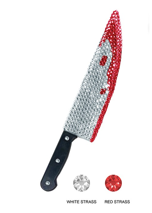 Cuchillo con Brillantes 38 cm para Halloween | Complementos de Halloween
