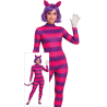 Disfraz Gato de Alicia Mujer | Gata Rayada Rosa y Morada