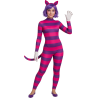 Disfraz Gato de Alicia Mujer | Gata Rayada Rosa y Morada