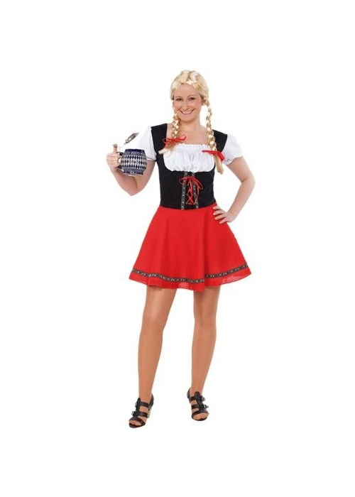 Disfraz de Tirolesa Roja - Disfraces de Oktoberfest para Mujer