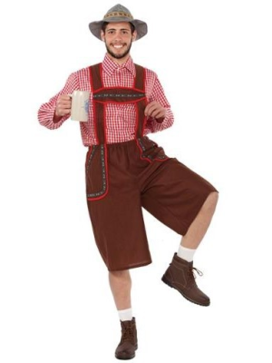 Disfraz de Tiroles Rojo - Disfraces de Oktoberfest para Hombres