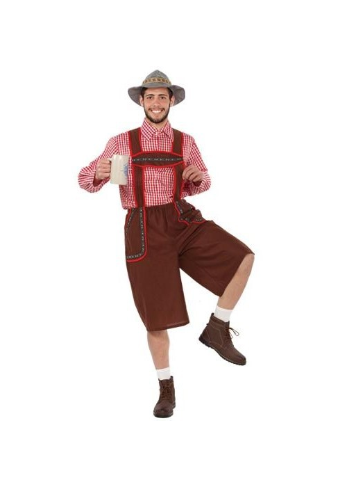 Disfraz de Tiroles Rojo - Disfraces de Oktoberfest para Hombres
