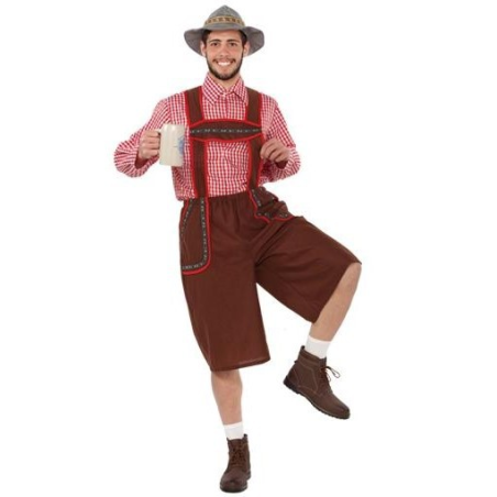 Disfraz de Tiroles Rojo - Disfraces de Oktoberfest para Hombres