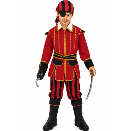 Disfraz De Pirata Rojo Infantil