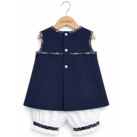 Vestido Arrantzale Con Lauburu Y Pololos Bebe - Conjuntos Bebe Niña