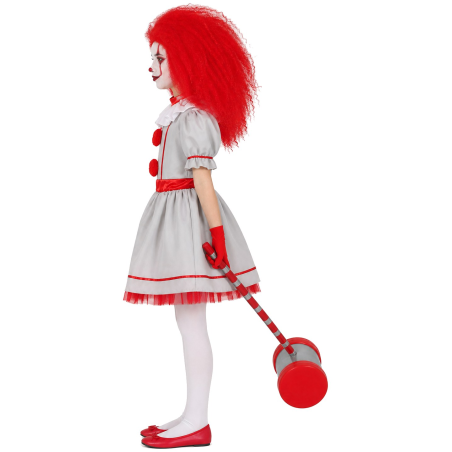 Disfraz De Payasa Asesina IT Niña - Disfraces de Halloween Pennywise - Disfraces de Payaso Asesino de Cine Infantiles