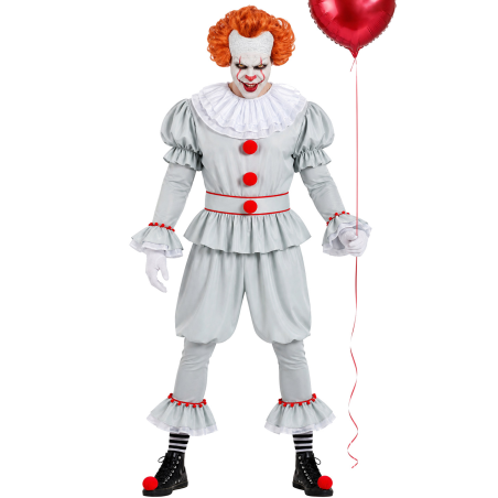 Disfraz De Payaso Asesino IT Hombre - Disfraces de Halloween Pennywise - Disfraces de Payaso Asesino de Cine Adulto
