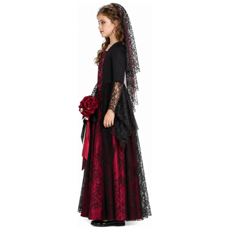 Disfraz de Novia Vampiresa para Niña - Disfraces Halloween Vampiros - Disfraces de Vampiresas y Goticas para Niñas