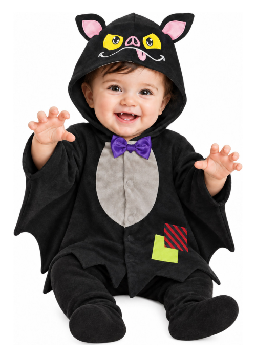 Disfraz de Murcielago Poncho para Bebe - Disfraces Halloween Vampiros - Disfraces de Vampiros y Vampiresas para Bebes