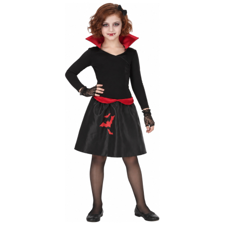 Disfraz de Vampiresa Clasica para Niña - Disfraces Halloween Vampiros - Disfraces de Vampiresas y Goticas para Niñas