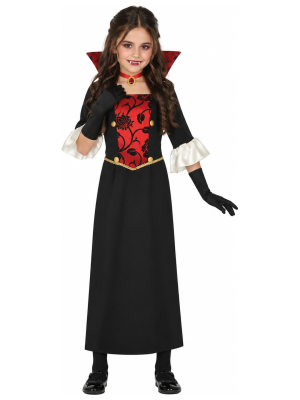 Disfraz de Vampiresa Clasica para Niña - Disfraces Halloween Vampiros - Disfraces de Vampiresas y Goticas para Niñas