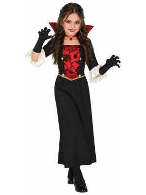 Disfraz de Vampiresa Clasica para Niña - Disfraces Halloween Vampiros - Disfraces de Vampiresas y Goticas para Niñas