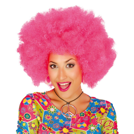 Comprar Perruca-Afro Rosa per només 9.00€ – vestit de Botiga en línia