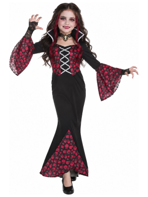 Disfraz de Vampiresa Clasica para Niña - Disfraces Halloween Vampiros - Disfraces de Vampiresas y Goticas para Niñas