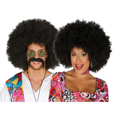 Comprar Perruca Afro Negre per només 9.00€ – vestit de Botiga en línia