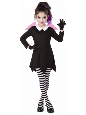 Disfraz de Vampiresa Gotica con Alas para Niña - Disfraces Halloween Vampiros - Disfraces de Vampiresas y Goticas para Niñas
