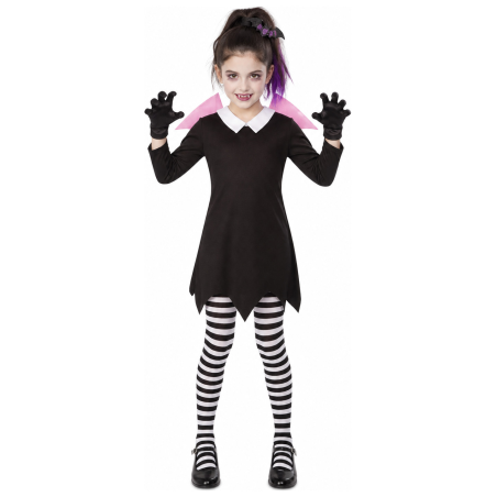 Disfraz de Vampiresa Gotica con Alas para Niña - Disfraces Halloween Vampiros - Disfraces de Vampiresas y Goticas para Niñas