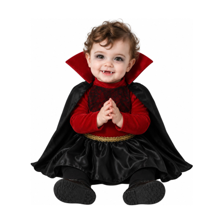 Disfraz de Vampiresa Clasica para Bebe - Disfraces Halloween Vampiros - Disfraces de Vampiros y Vampiresas para Bebes
