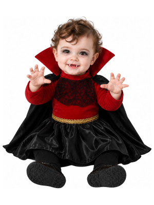 Disfraz de Vampiresa Clasica para Bebe - Disfraces Halloween Vampiros - Disfraces de Vampiros y Vampiresas para Bebes