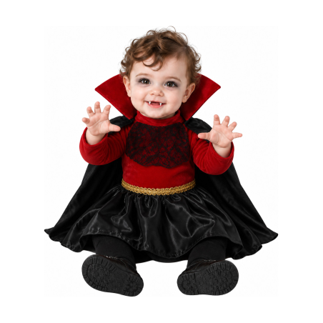 Disfraz de Vampiresa Clasica para Bebe - Disfraces Halloween Vampiros - Disfraces de Vampiros y Vampiresas para Bebes