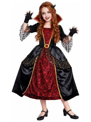 Disfraz de Vampiresa Clasica para Niña - Disfraces Halloween Vampiros - Disfraces de Vampiresas y Goticas para Niñas