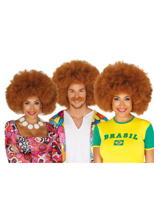 Peluca Afro Castaña - Pelucas
