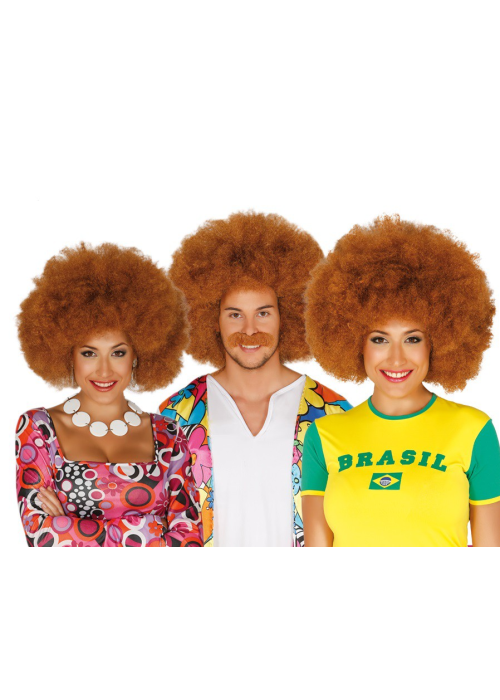 Peluca Afro Castaña - Pelucas