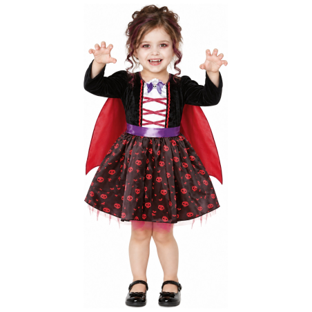 Disfraz de Vampiresa Clasica para Bebe - Disfraces Halloween Vampiros - Disfraces de Vampiros y Vampiresas para Bebes