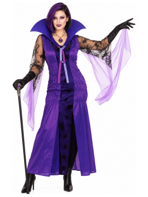Disfraz de Vampiresa Morado para Mujer - Disfraces Halloween Vampiros - Disfraces de Vampiresas y goticas para Mujer