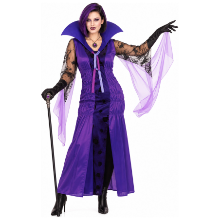 Disfraz de Vampiresa Morado para Mujer - Disfraces Halloween Vampiros - Disfraces de Vampiresas y goticas para Mujer
