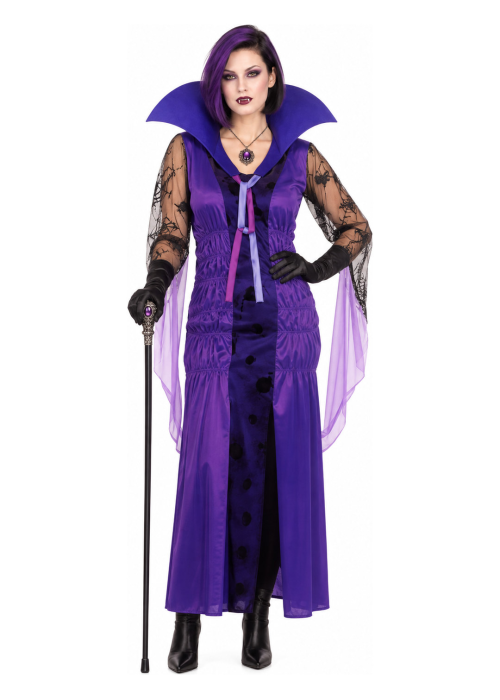 Disfraz de Vampiresa Morado para Mujer - Disfraces Halloween Vampiros - Disfraces de Vampiresas y goticas para Mujer