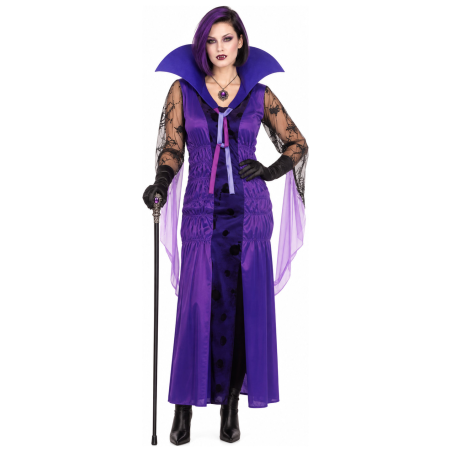 Disfraz de Vampiresa Morado para Mujer - Disfraces Halloween Vampiros - Disfraces de Vampiresas y goticas para Mujer