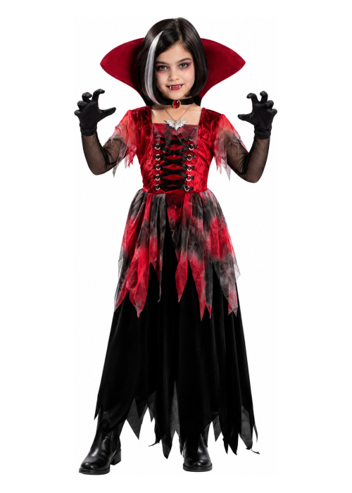 Disfraz de Vampiresa Clasica para Niña - Disfraces Halloween Vampiros - Disfraces de Vampiresas y Goticas para Niñas