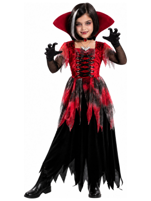 Disfraz de Vampiresa Clasica para Niña - Disfraces Halloween Vampiros - Disfraces de Vampiresas y Goticas para Niñas
