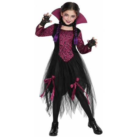 Disfraz de Vampiresa Clasica para Niña - Disfraces Halloween Vampiros - Disfraces de Vampiresas y Goticas para Niñas