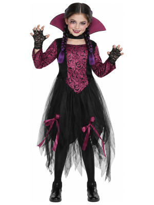 Disfraz de Vampiresa Clasica para Niña - Disfraces Halloween Vampiros - Disfraces de Vampiresas y Goticas para Niñas