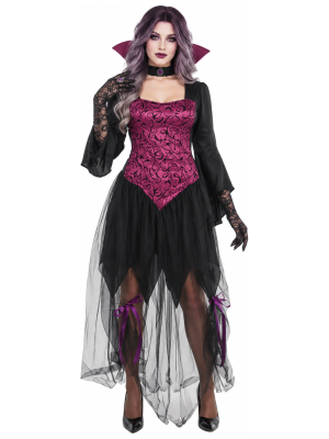 Disfraz de Vampiresa Lila para Mujer - Disfraces Halloween Vampiros - Disfraces de Vampiresas y goticas para Mujer