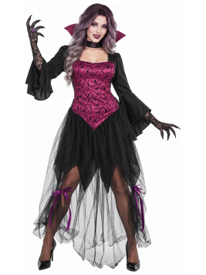 Disfraz de Vampiresa Lila para Mujer - Disfraces Halloween Vampiros - Disfraces de Vampiresas y goticas para Mujer