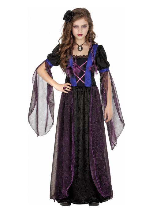 Disfraz de Vampiresa Gotica para Niña - Disfraces Halloween Vampiros - Disfraces de Vampiresas y Goticas para Niñas