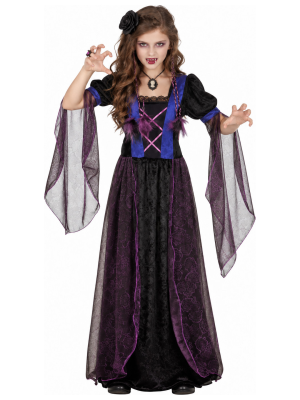 Disfraz de Vampiresa Gotica para Niña - Disfraces Halloween Vampiros - Disfraces de Vampiresas y Goticas para Niñas