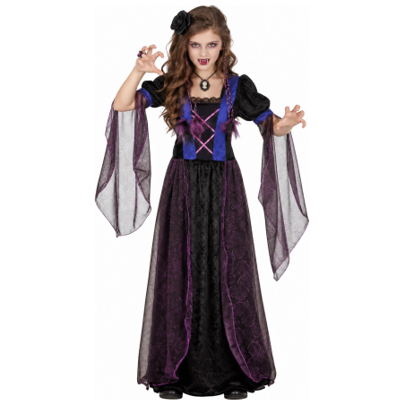 Disfraz de Vampiresa Gotica para Niña - Disfraces Halloween Vampiros - Disfraces de Vampiresas y Goticas para Niñas