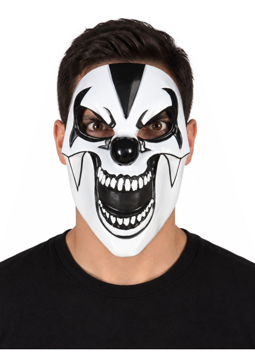 Mascara Payaso Del Terror De Pvc - Complementos de Payasos Siniestros